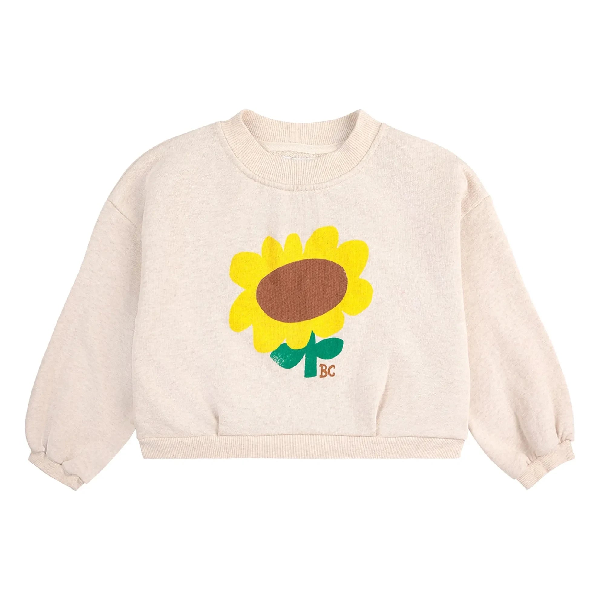 Bobo Choses - Sudadera Corta de Algodón Orgánico Girasol | Crema