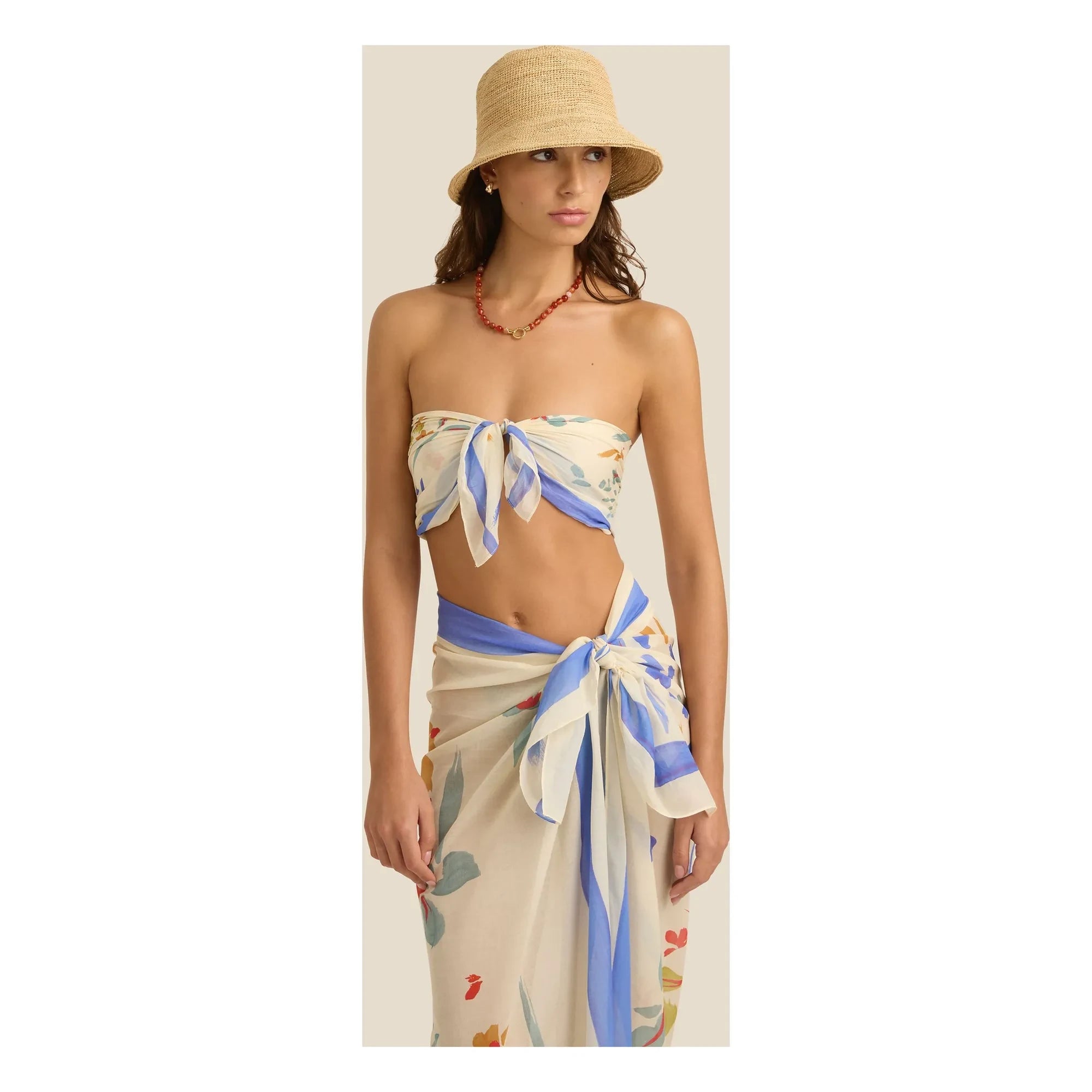 Soleil Soleil - Pañuelo de algodón orgánico Posy | Beige