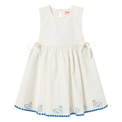Tinycottons - Vestido de lino Swans | Blanco