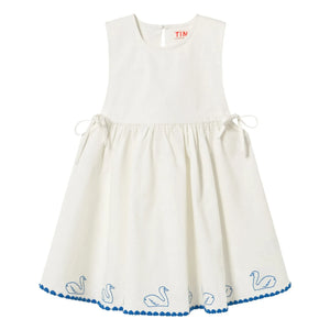 Tinycottons - Vestido de lino Swans | Blanco
