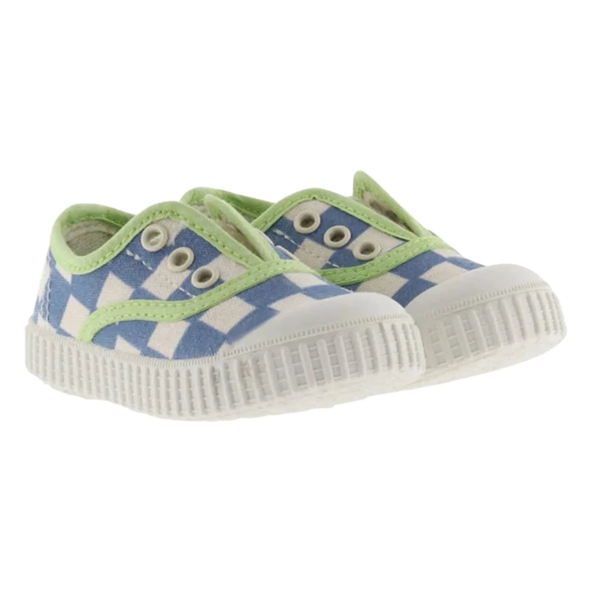 Victoria - Zapatillas de lona a cuadros | Azul