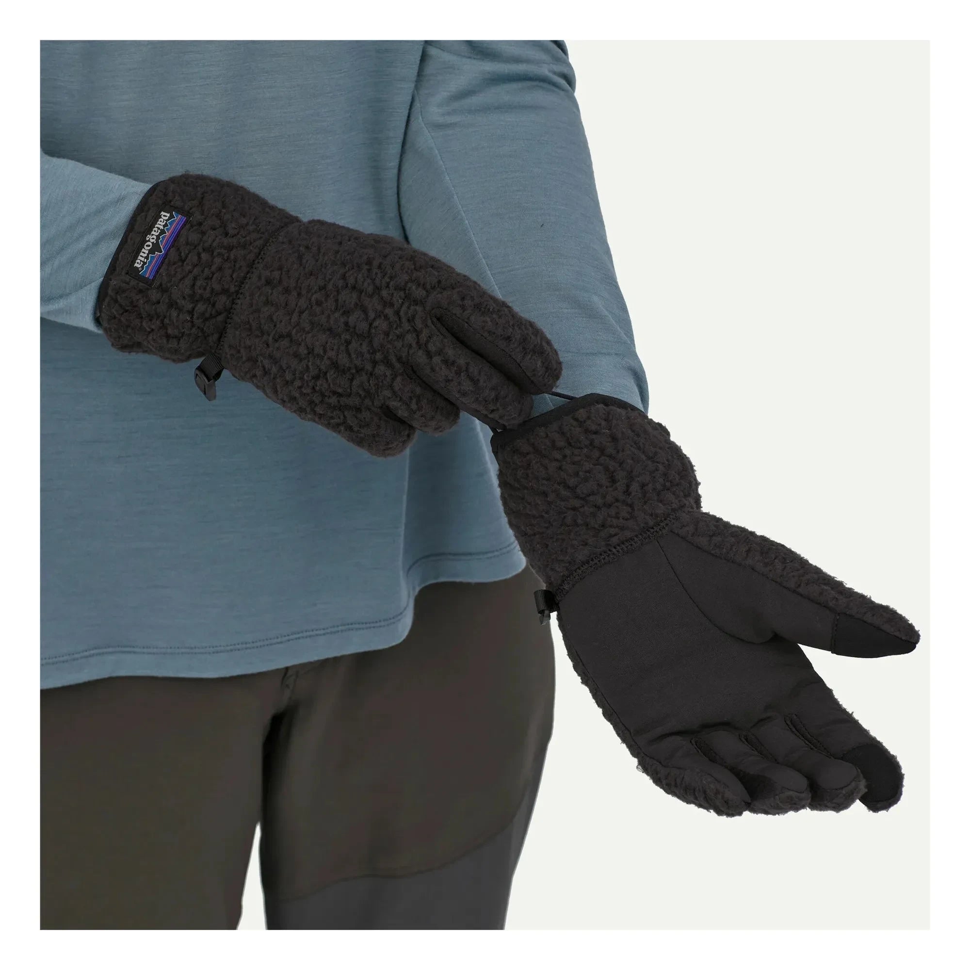 Patagonia - Guantes Retro Pile de fibra reciclada | Negro