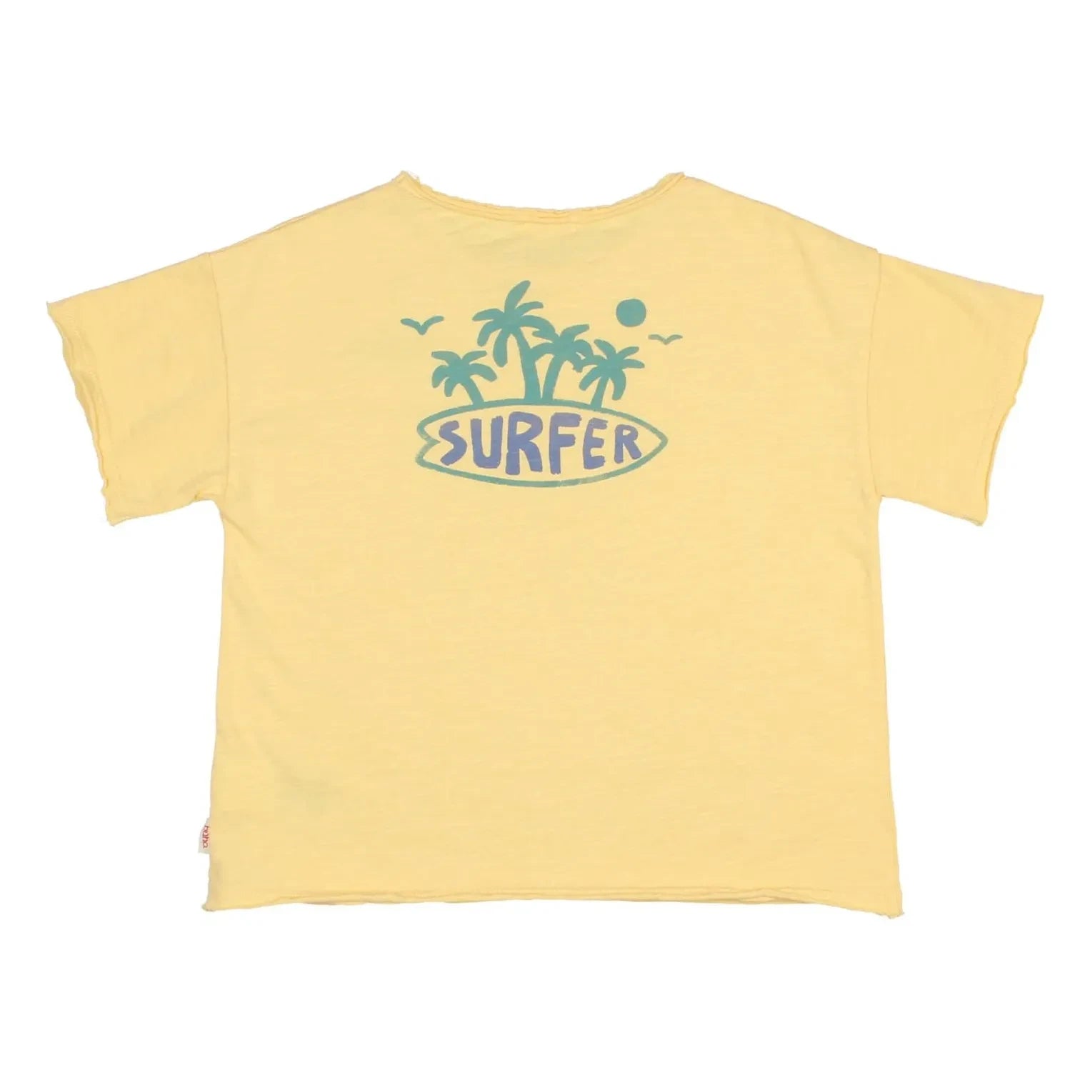 Búho - Camiseta de surf de algodón orgánico | Amarillo