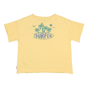 Búho - Camiseta de surf de algodón orgánico | Amarillo