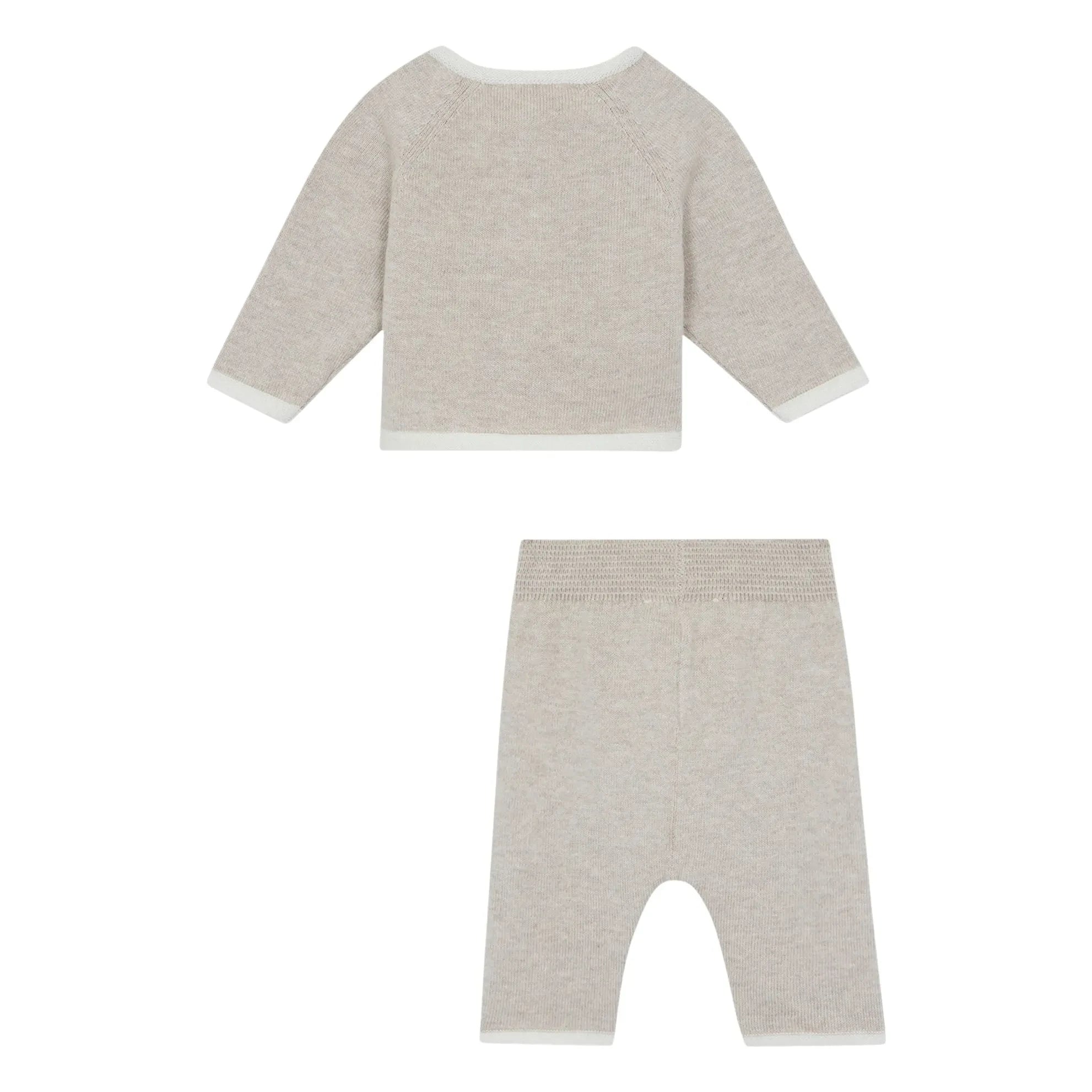 Tartine et Chocolat - Teddy Bear Örgü Hırka ve Pantolon Takımı | Heather beige