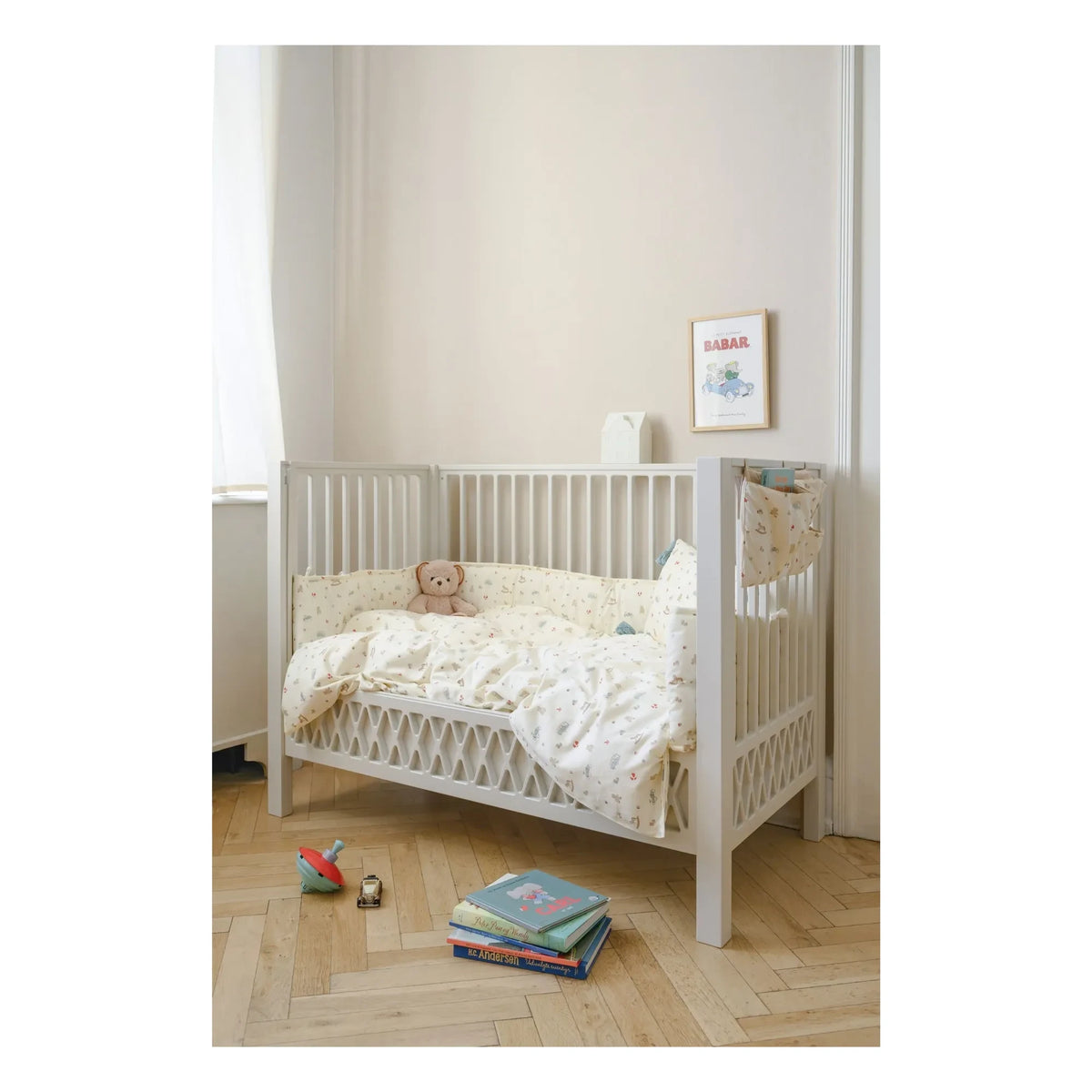Cam Cam - Protector de cuna Vintage Toys | Beige