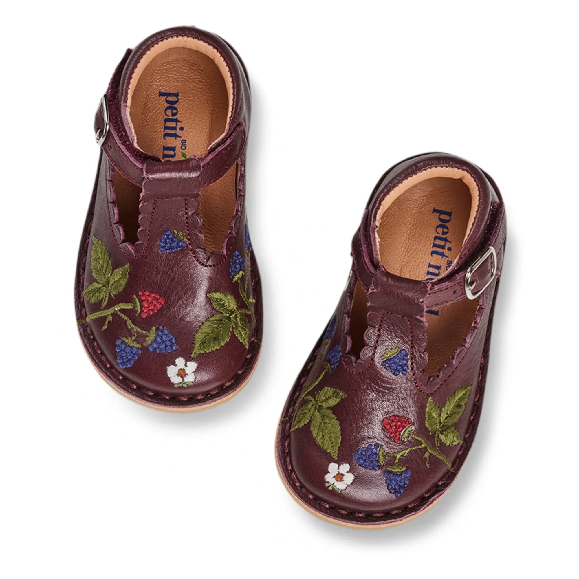 Petit Nord - Zapatos T-Bar Para Bebés de Pies Anchos - Colección Uniqua | Ciruela