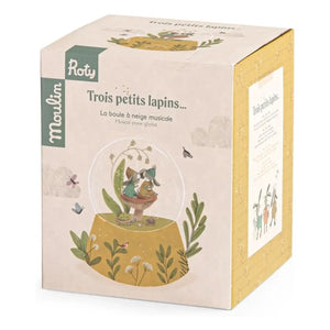 Moulin Roty - Globo de nieve musical - Trois petits lapins