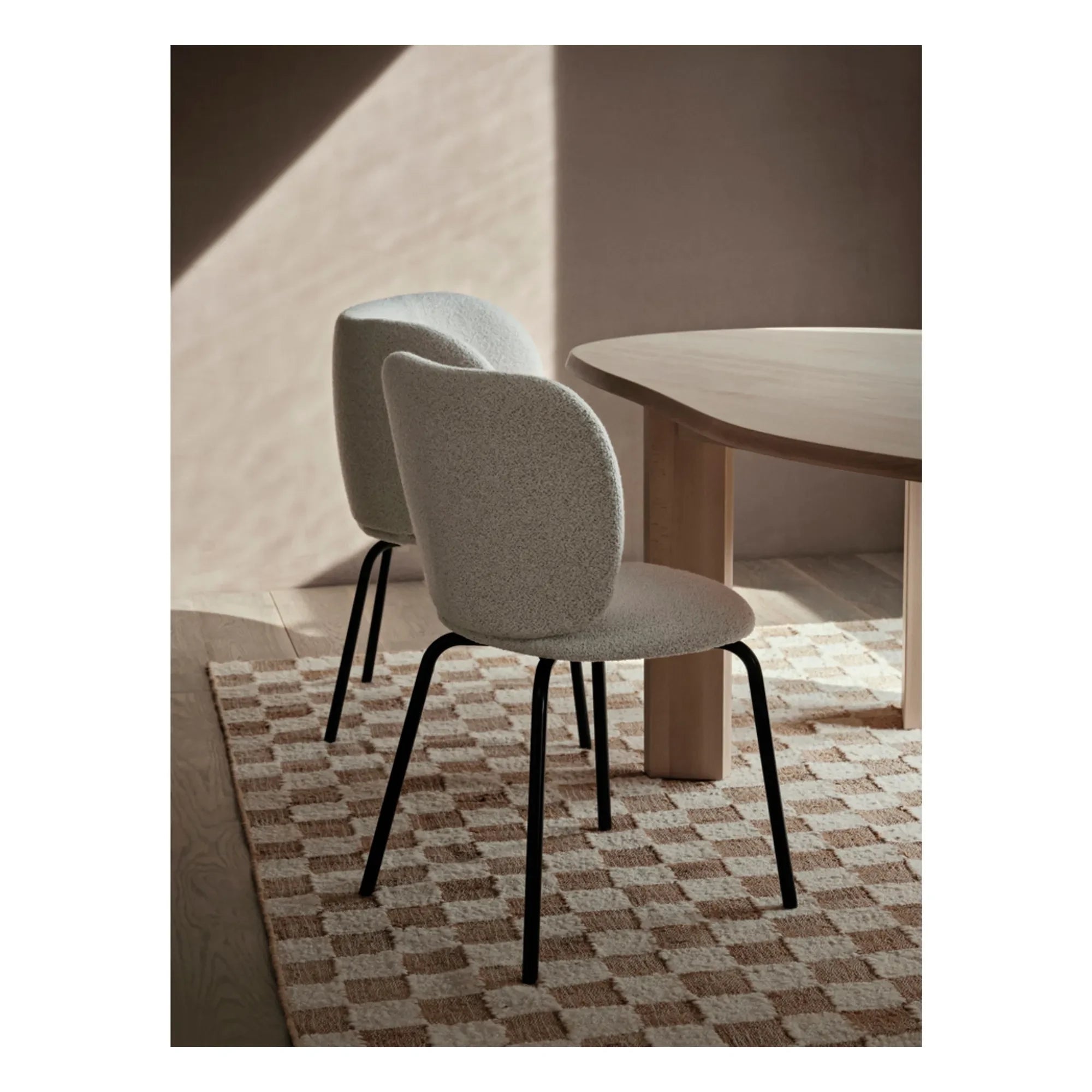 Ferm Living - Alfombras de lana y yute escocesas | Crema