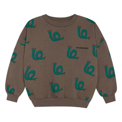 The Campamento - Yılan Desenli Sweatshirt | Kahverengi
