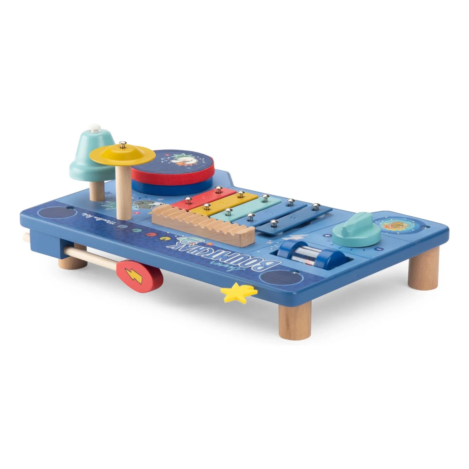 Moulin Roty - Mesa de actividades musicales Puce y Pilou | Azul