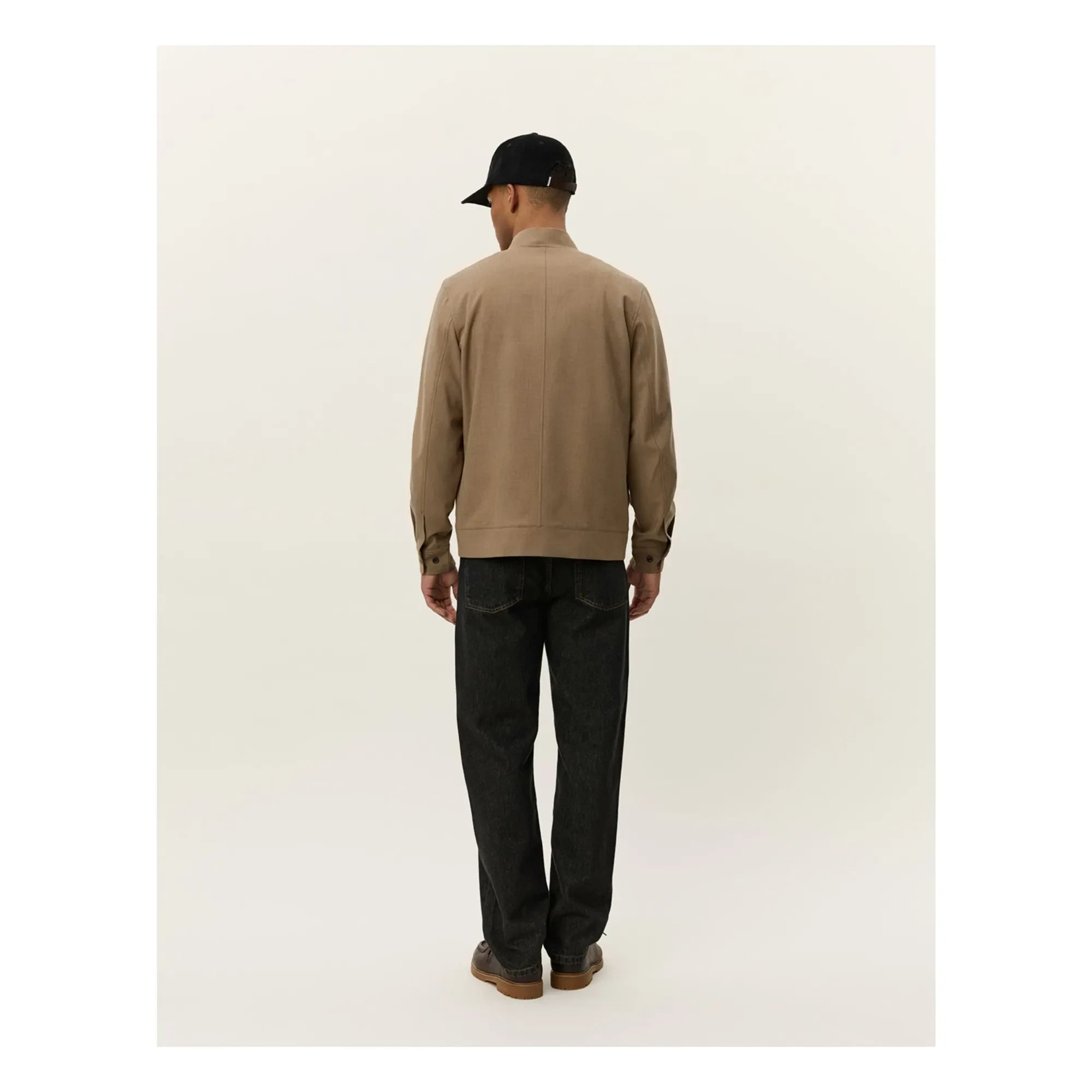 Les Deux - Chaqueta Bomber con Textura Como | Marrón