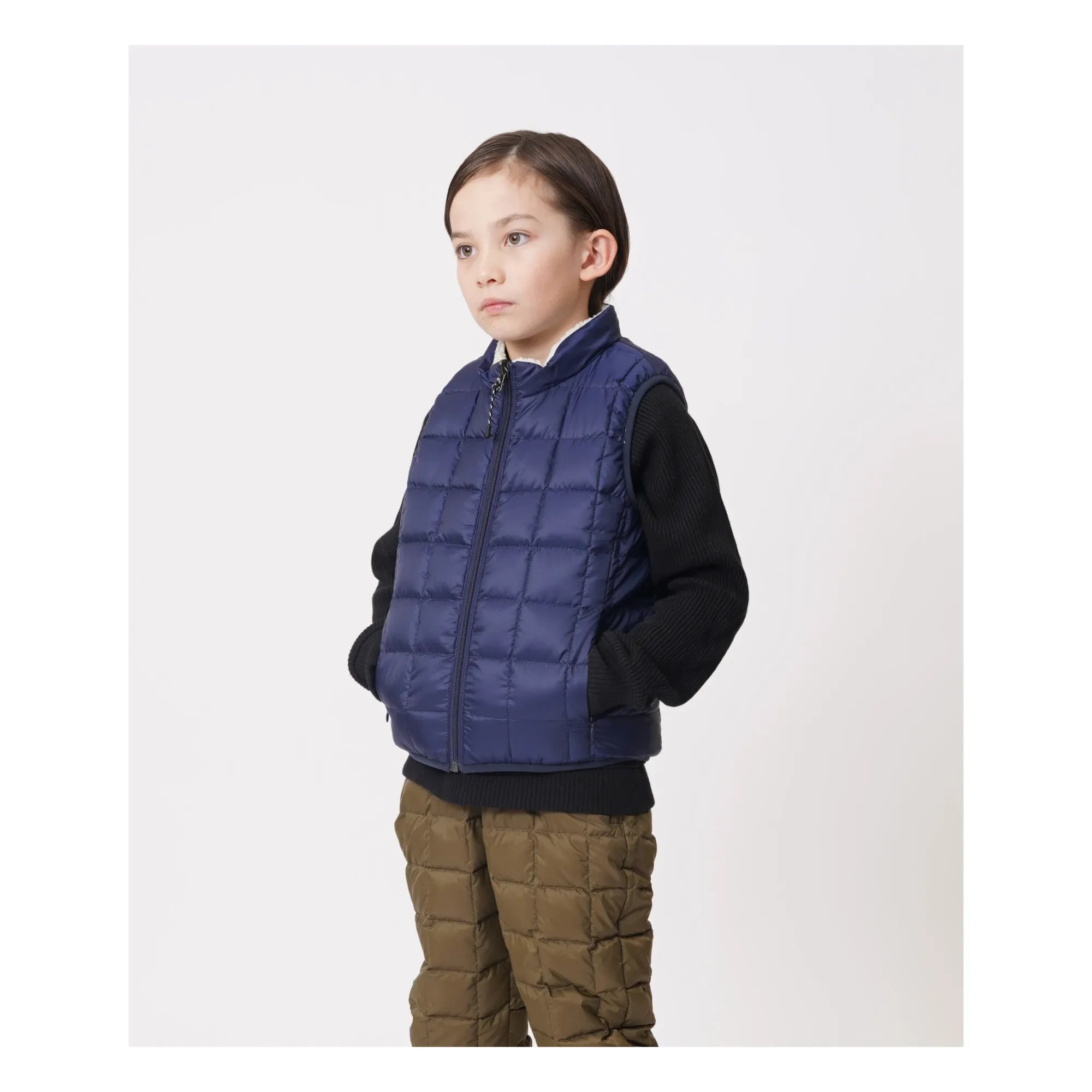 Taion - Chaleco Hinchable Reversible Sin Mangas | Marfil