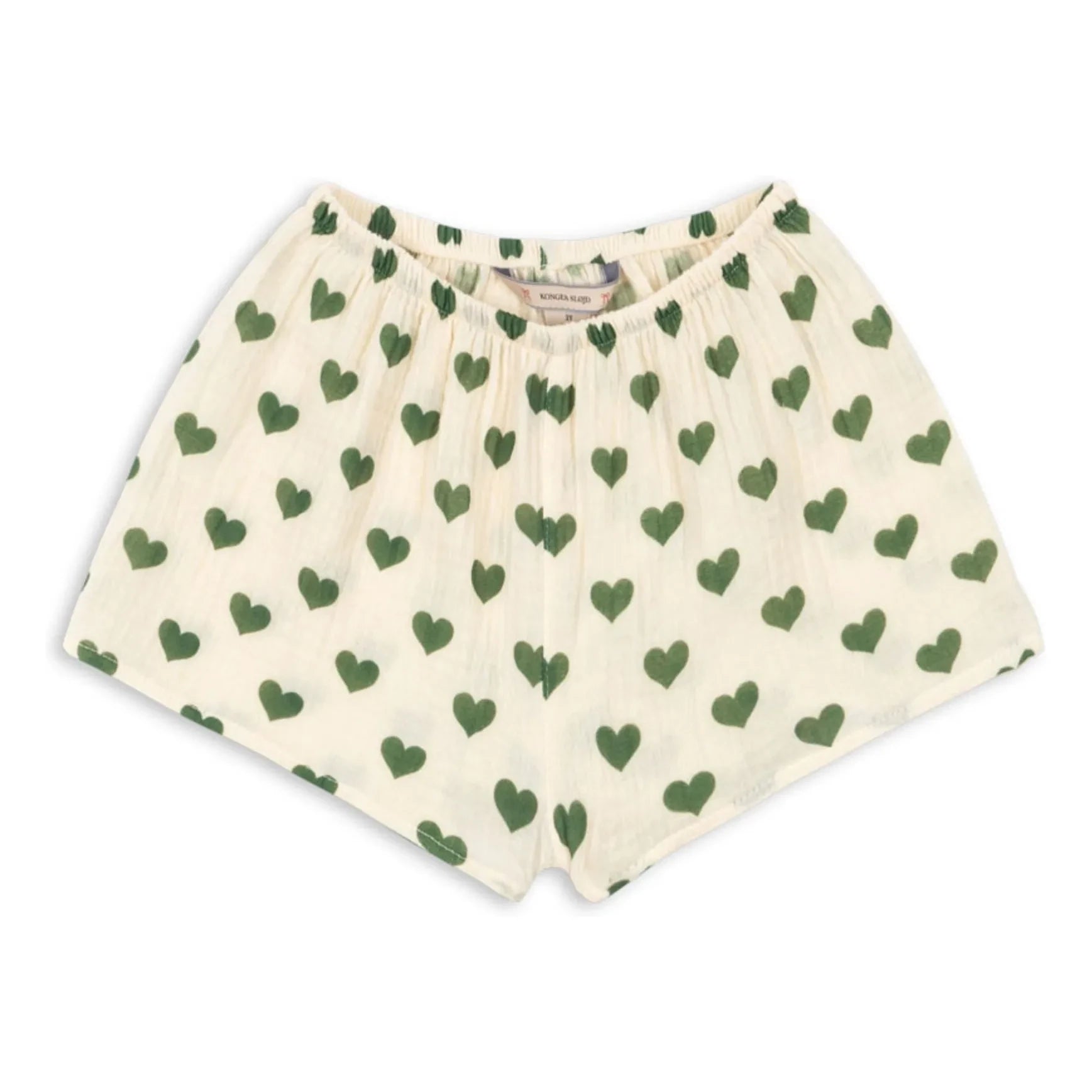 Konges Sløjd - Shorts de algodón orgánico Coco Hearts | Crudo