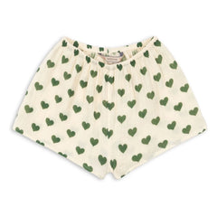 Konges Sløjd - Shorts de algodón orgánico Coco Hearts | Crudo