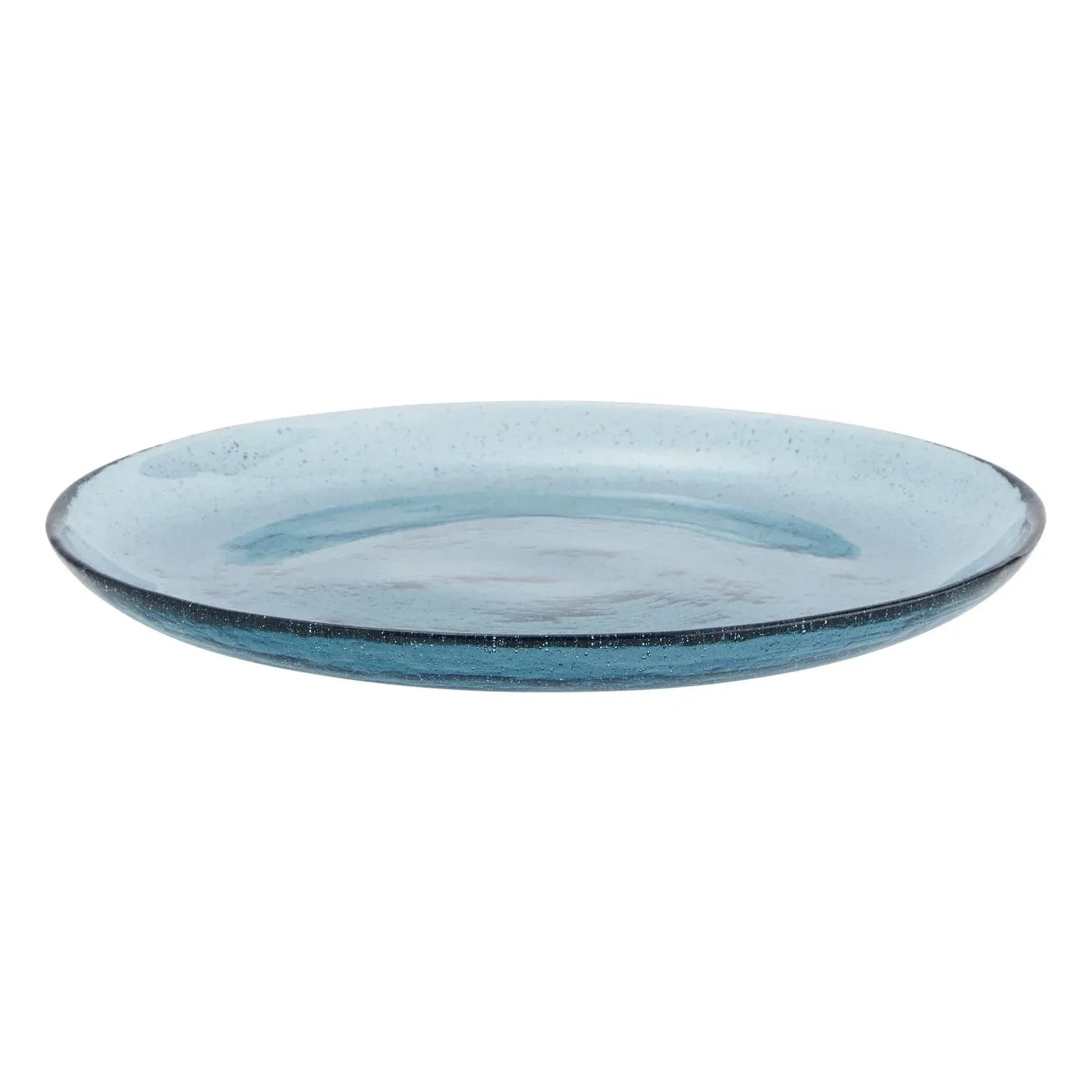 Madam Stoltz - Plato de cristal de color | Azul