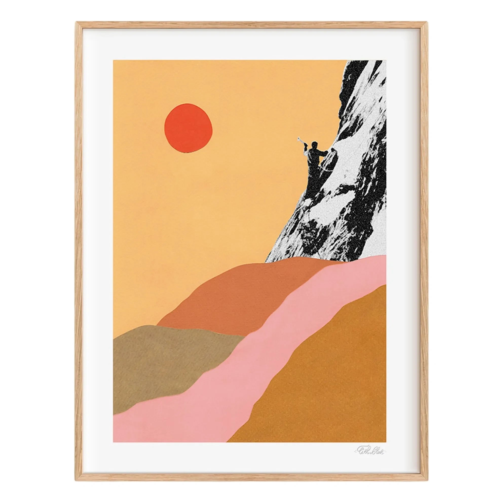 Ciel Glue - Póster de Escalada Mountain nº 4 - Edición Limitada | Naranja