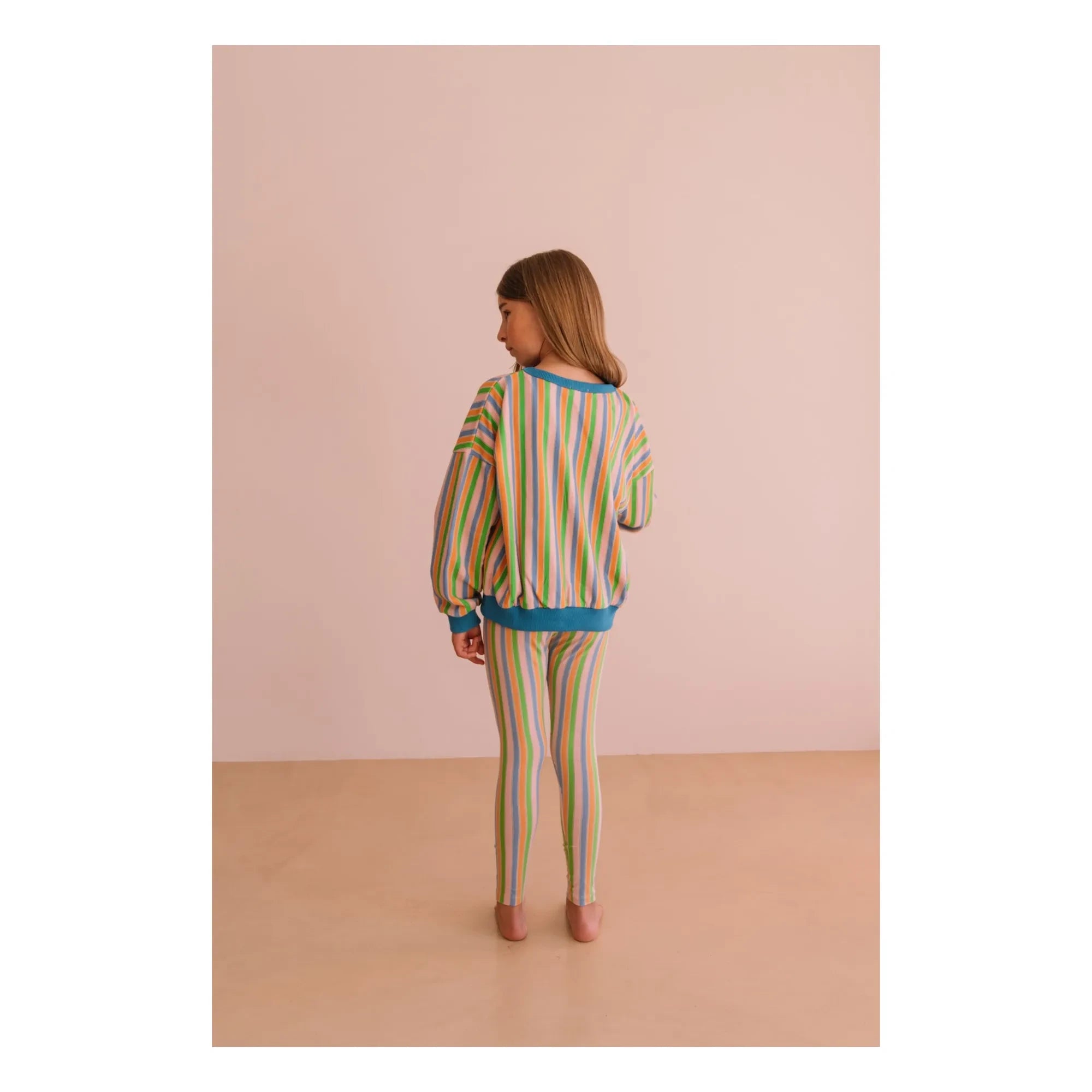 We Are Kids - Nour Leggings de algodón orgánico a rayas | Rosa pálido