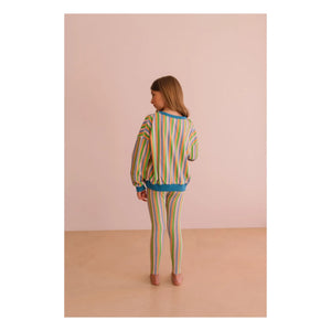 We Are Kids - Nour Leggings de algodón orgánico a rayas | Rosa pálido