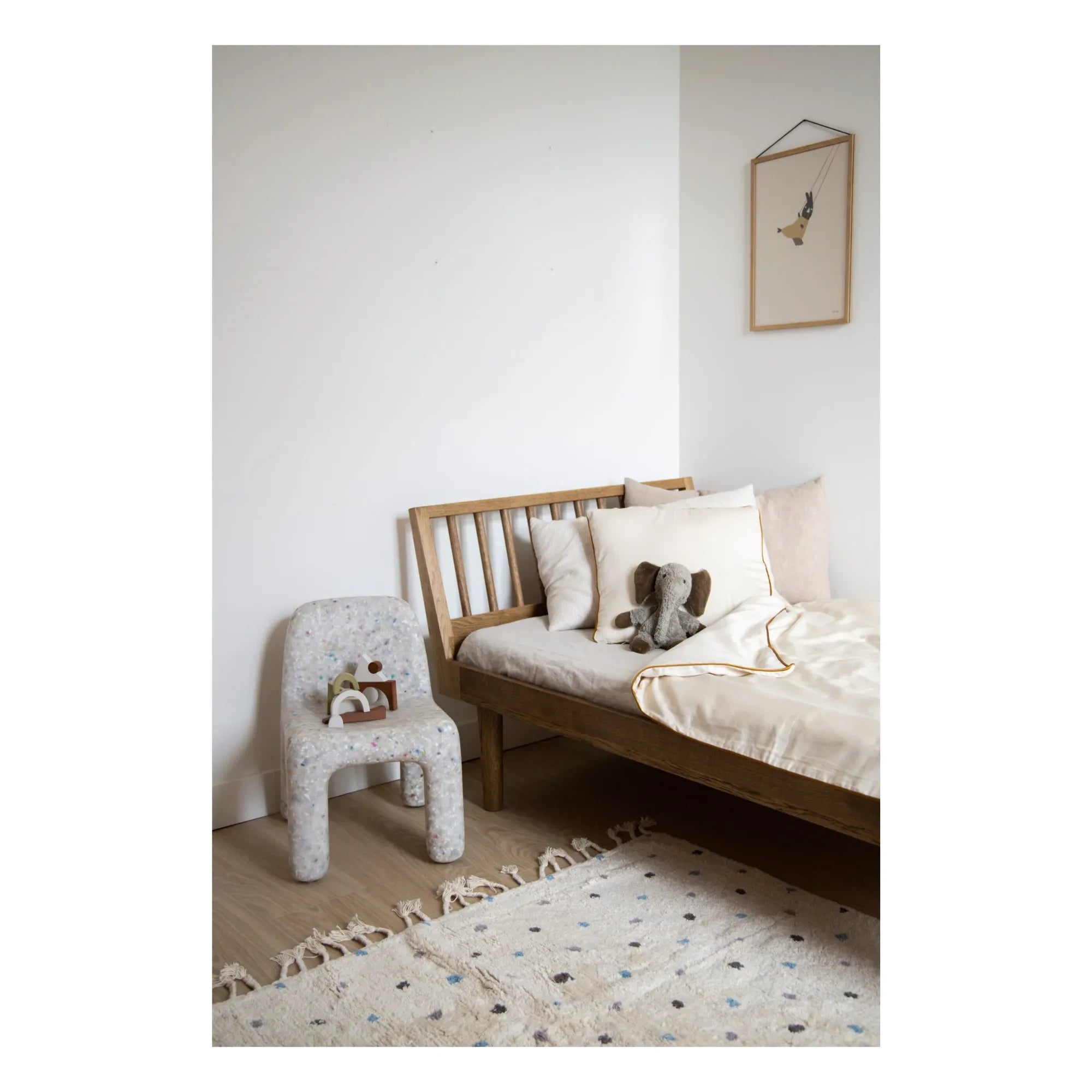 KAS Copenhague - Sábana bajera ajustable Eli | Crema