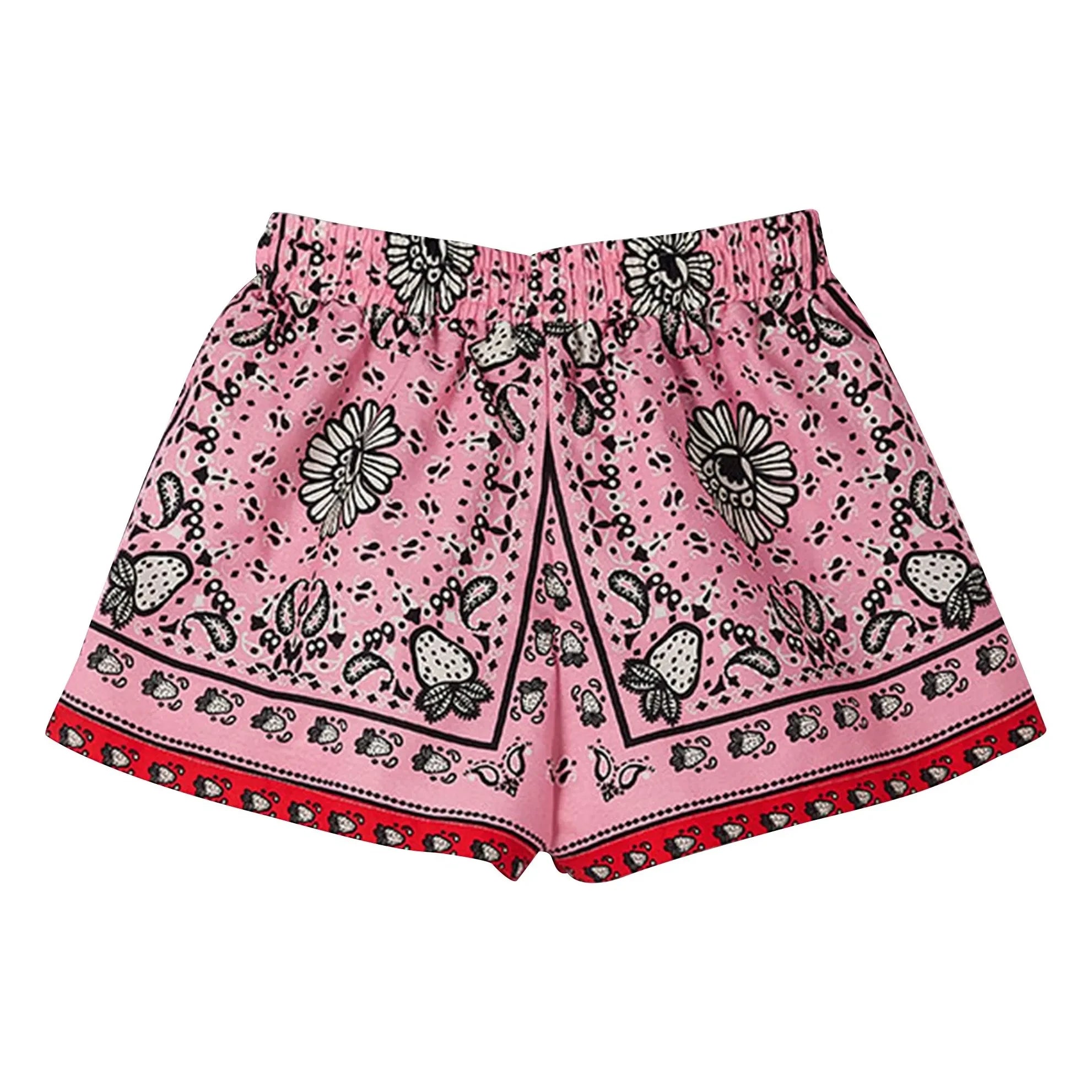 Fabula - Bandana rosa corta con cordones