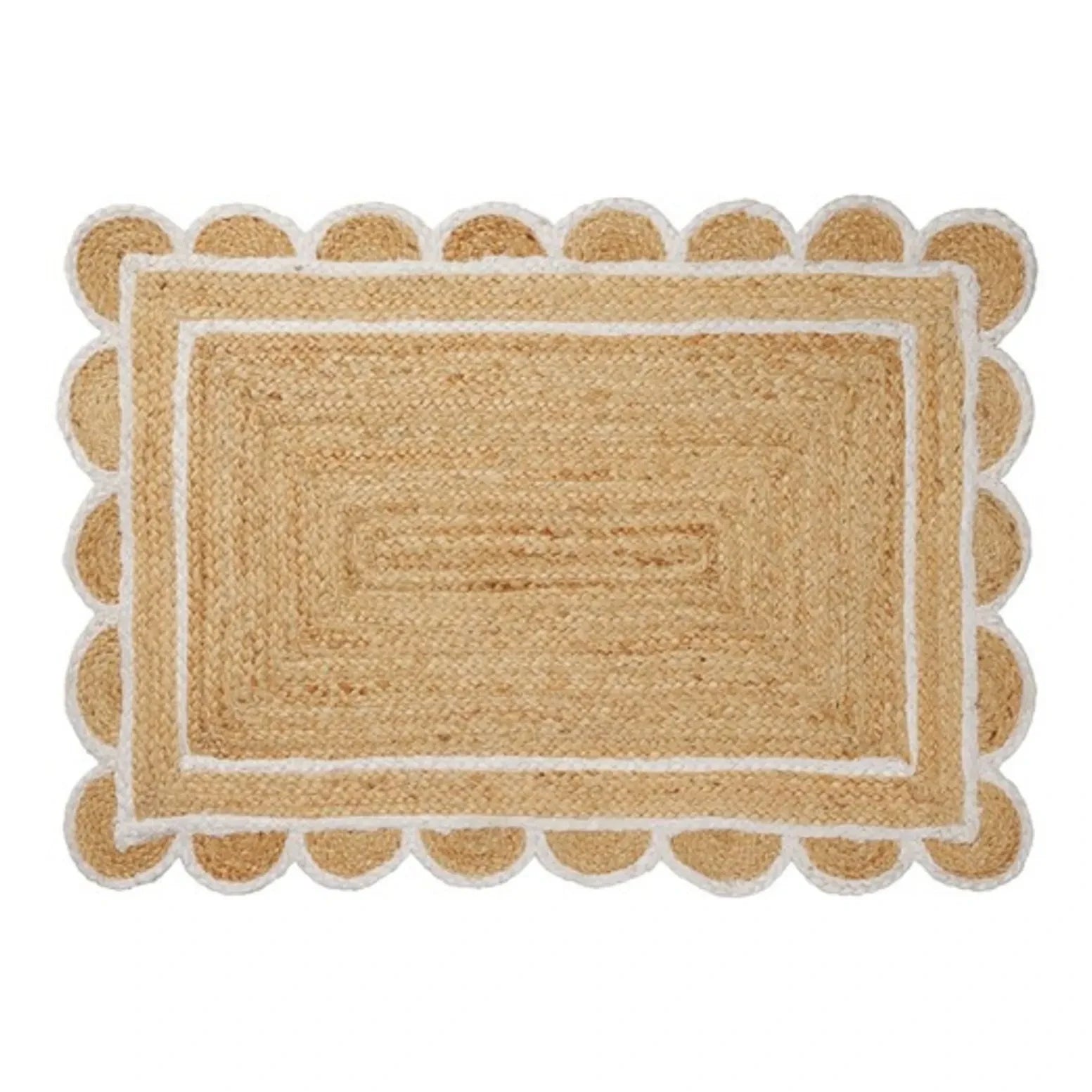 Broste Copenhagen - Felpudo de yute con conchas de ostra | Natural