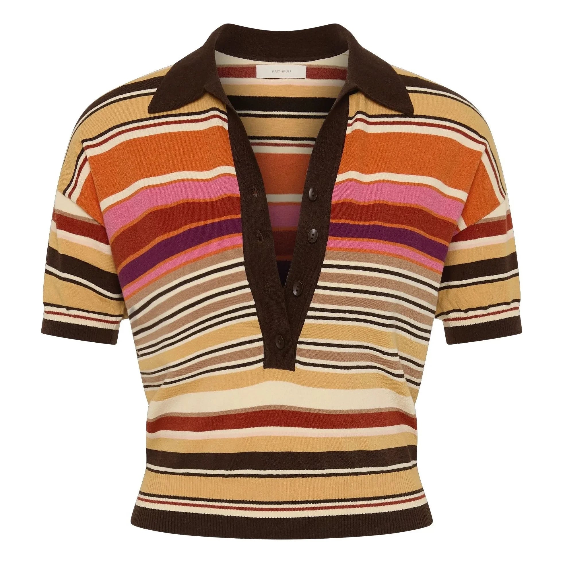Faithfull the Brand - Polo a rayas de arena | Beige