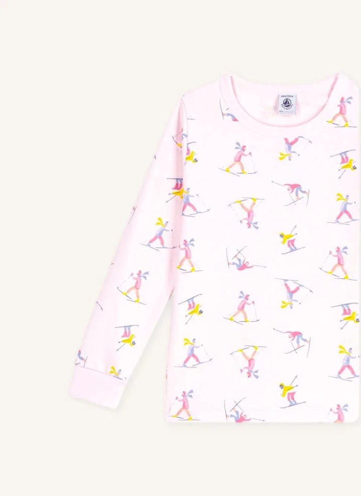 Petit Bateau - Pamuklu Pijamalar Kayakçılar | Pembe