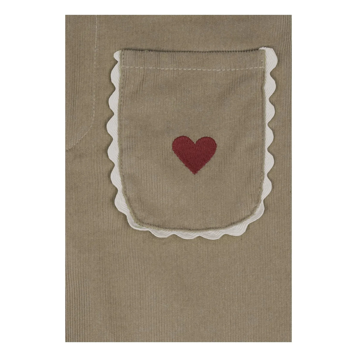 Mipounet - Géraldine Hearts Pantalones de Terciopelo | Beige