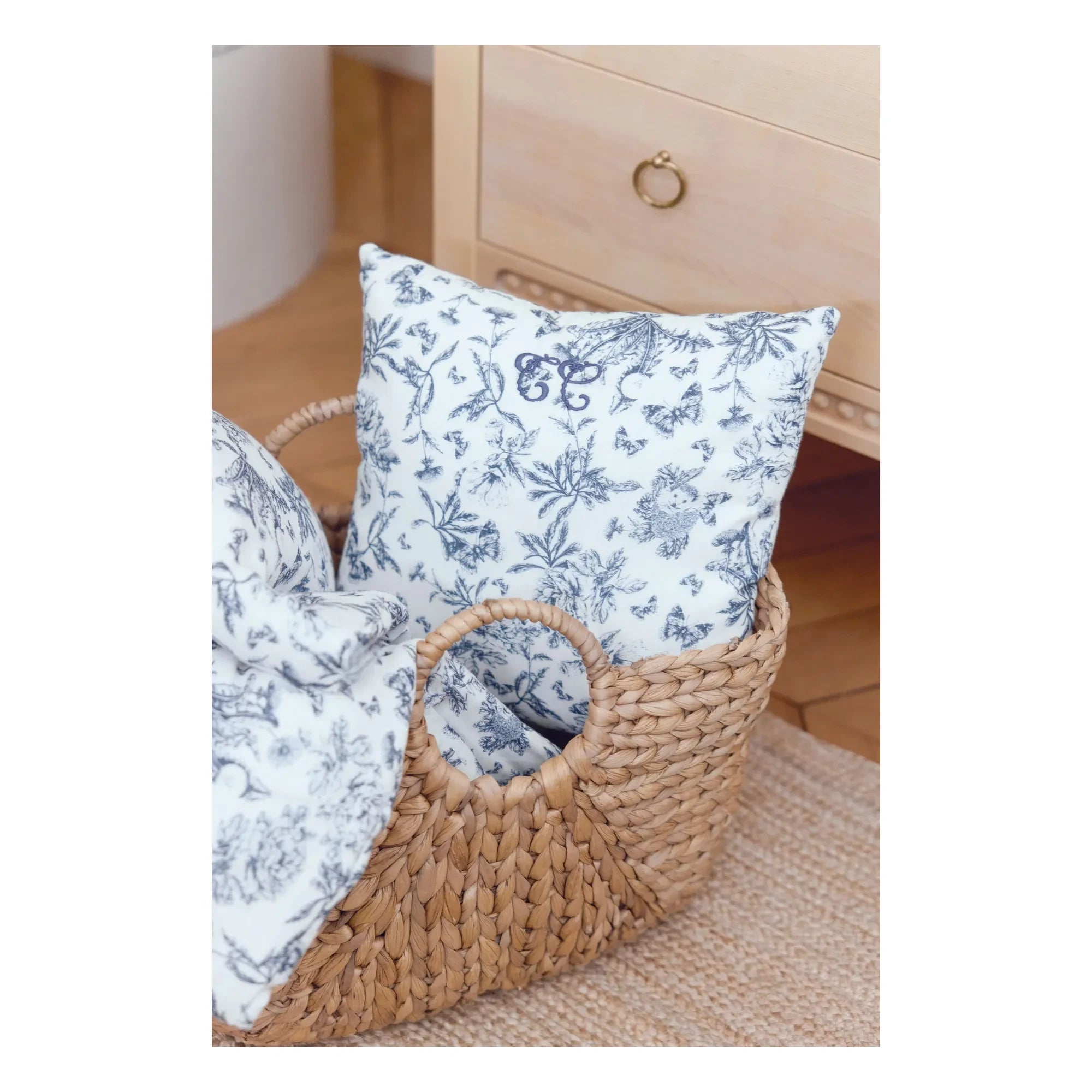 Tartine et Chocolat - Cojín Toile de Jouy | Azul marino