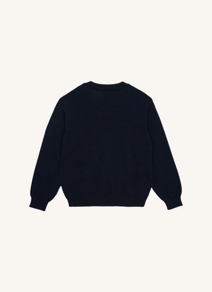 Smallable Kid - Chaqueta de punto orgánica Harcourt | Azul marino