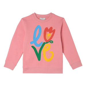 Stella McCartney Niños - Sudadera Love | Rosa
