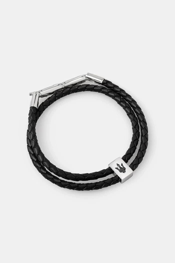 Pulsera de cuero para hombre MASERATI