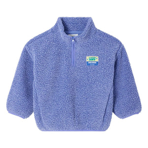 American Vintage - Sudadera de media cremallera de sherpa de fibra reciclada Hoktown | Morado