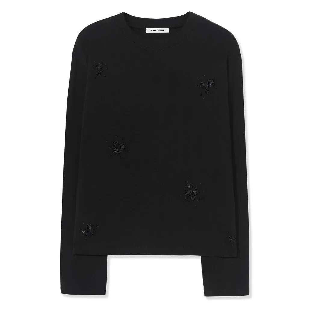 Cordera - Camiseta Bordada | Negro