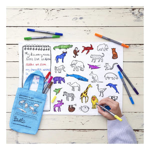 EatSleepDoodle - Mantel Individual para Colorear Mapa del Mundo