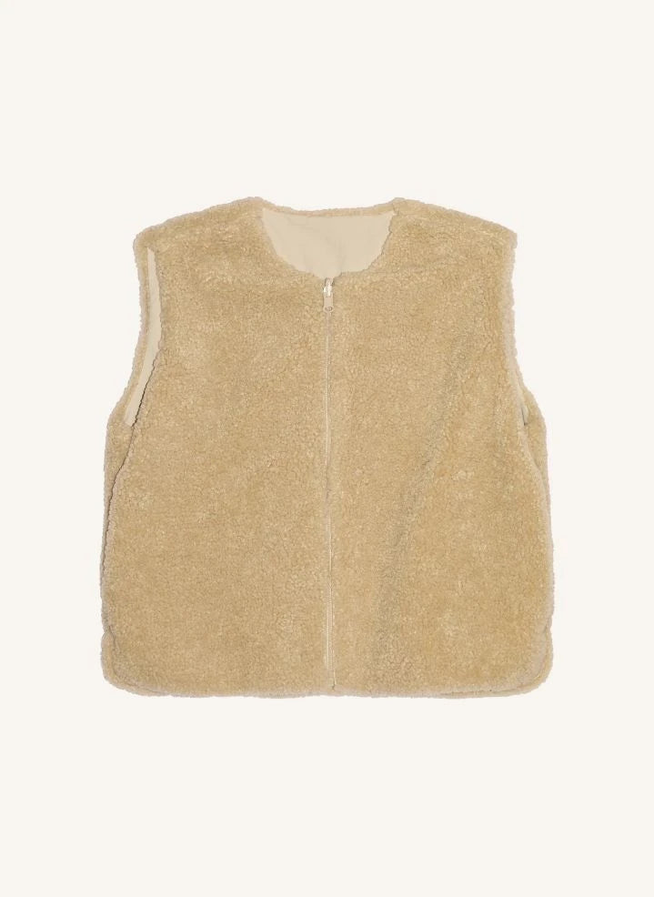 Smallable Kid - Jude Chaqueta sherpa sin mangas | Beige