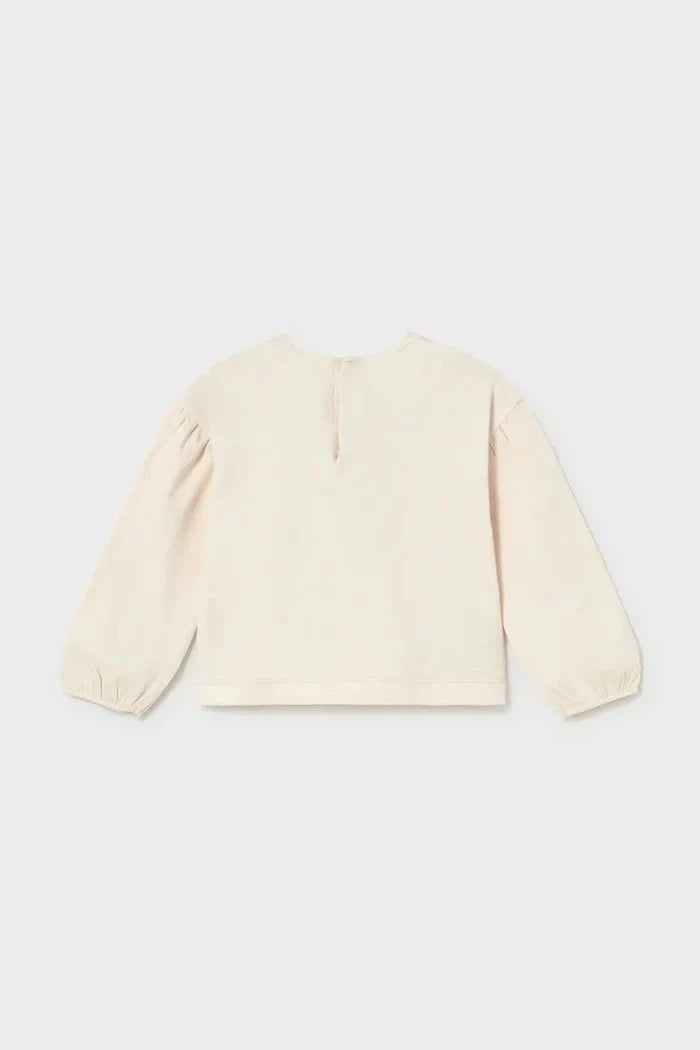 Blusa de manga larga de algodón para niñas Mayoral