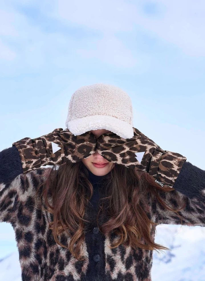 Molo - Guantes de leopardo Mitzy | Marrón