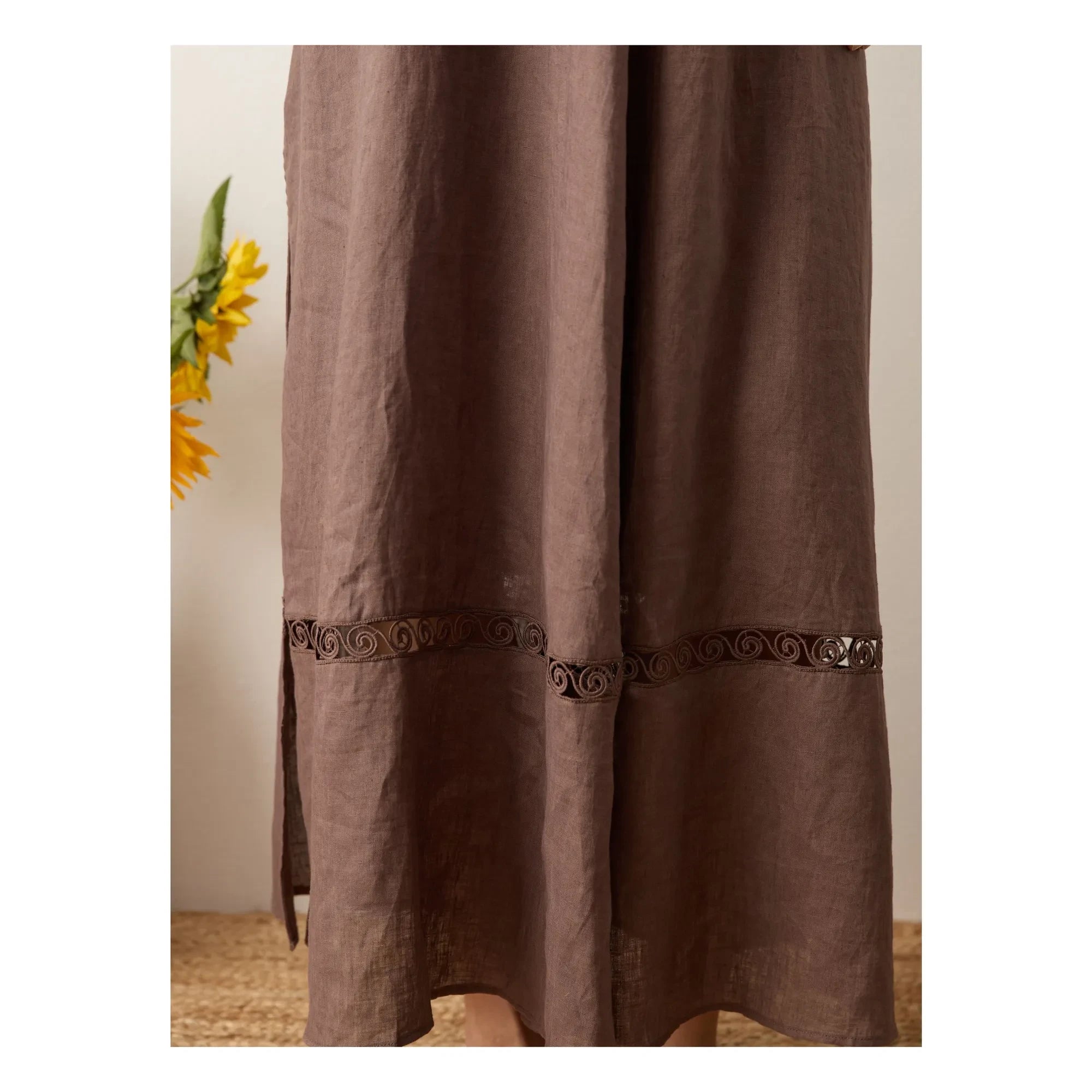 Boteh - Vestido de lino Myra | Mocha