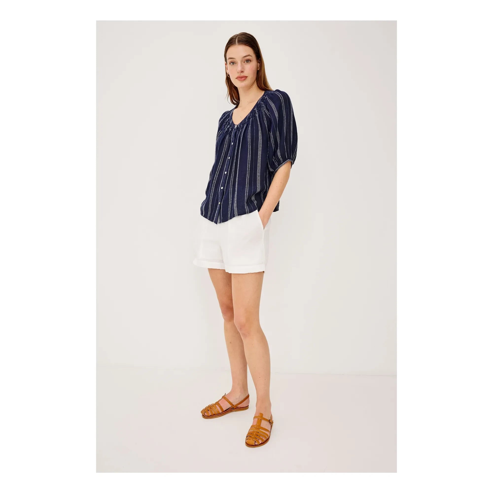 Rails - Blusa de rayas Rix | Azul marino