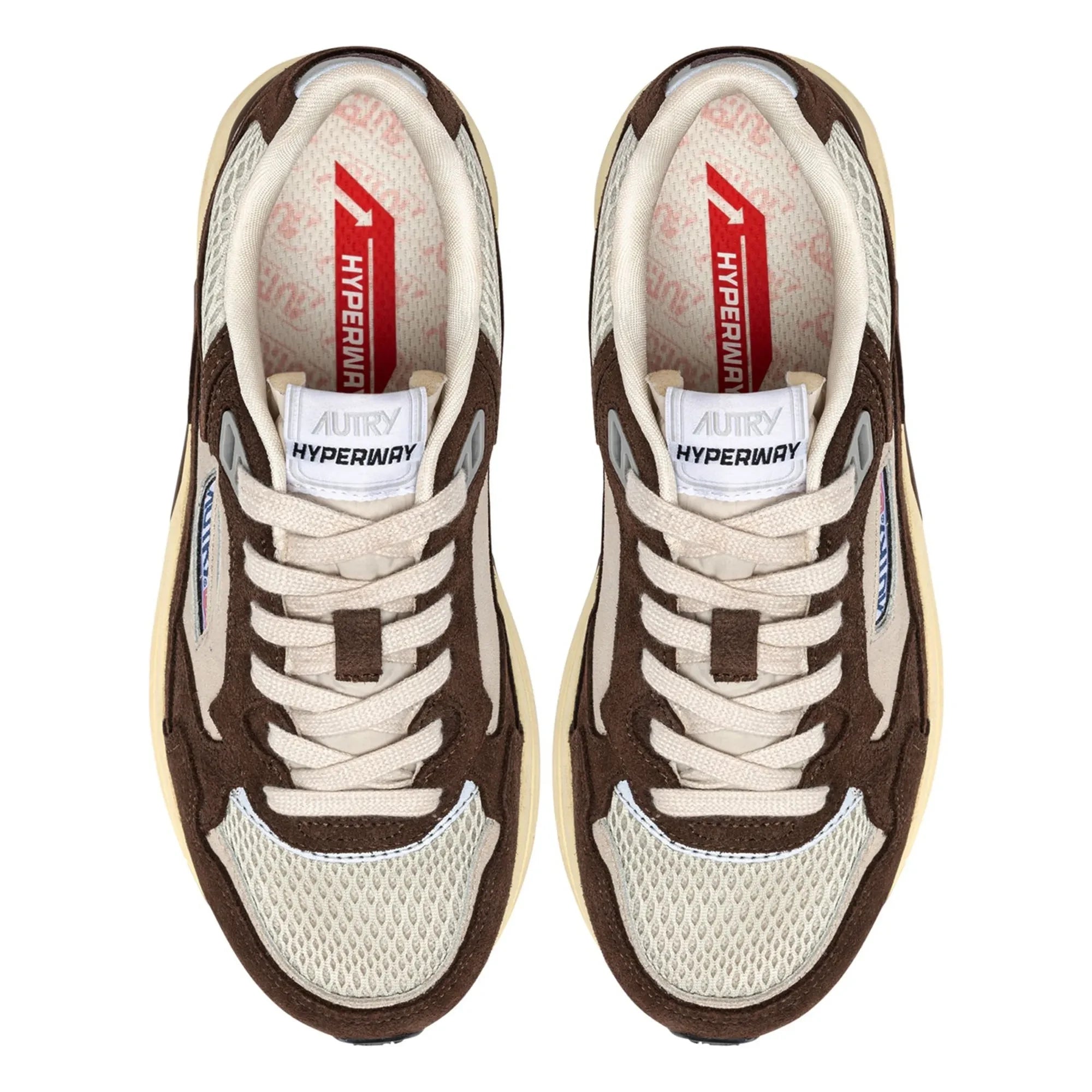 Autry - Zapatillas deportivas bajas de dos tonos Hyperway de ante | Marrón