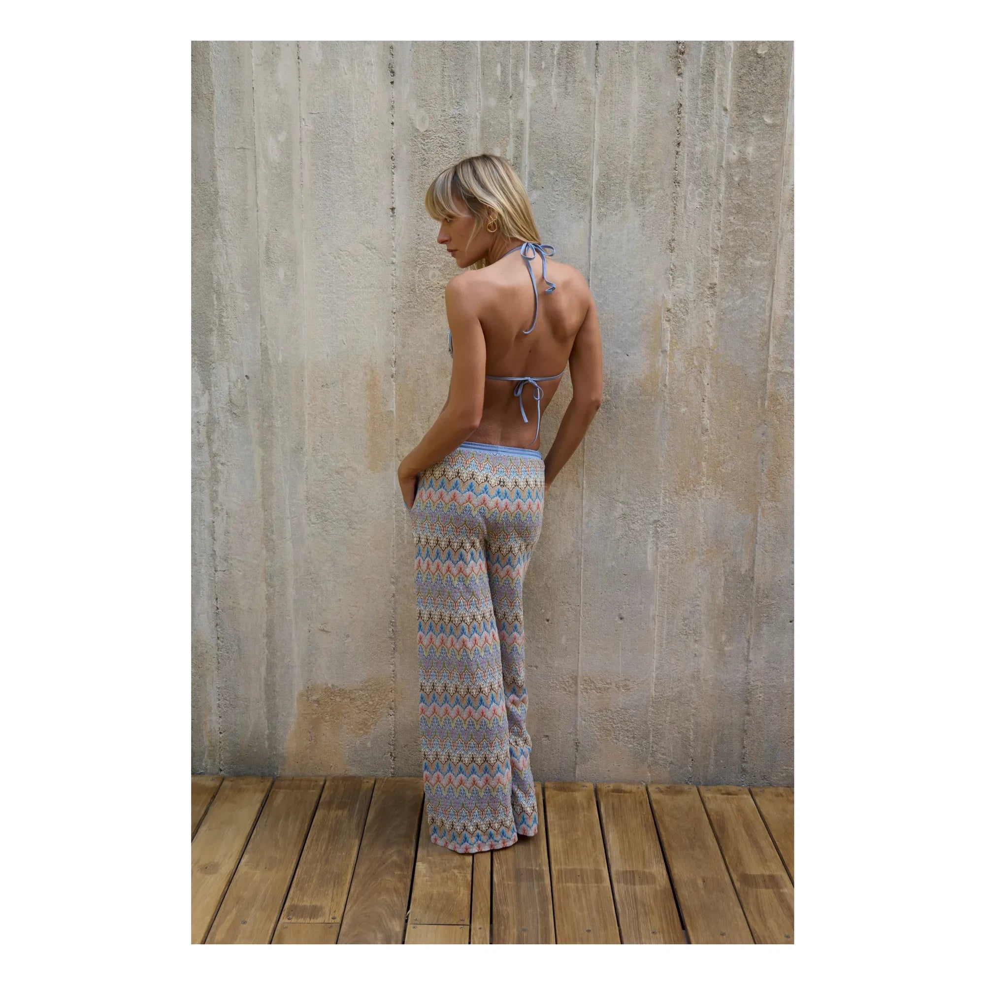 Baie Brune - Pantalón de punto Maud | Coral