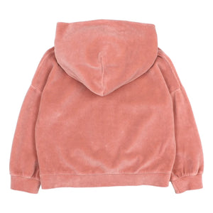 Búho - Kadife Kalp Kapüşonlu Sweatshirt | Pembe