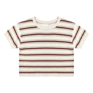 Rylee + Cru - Camiseta de malla crop top | Piedra