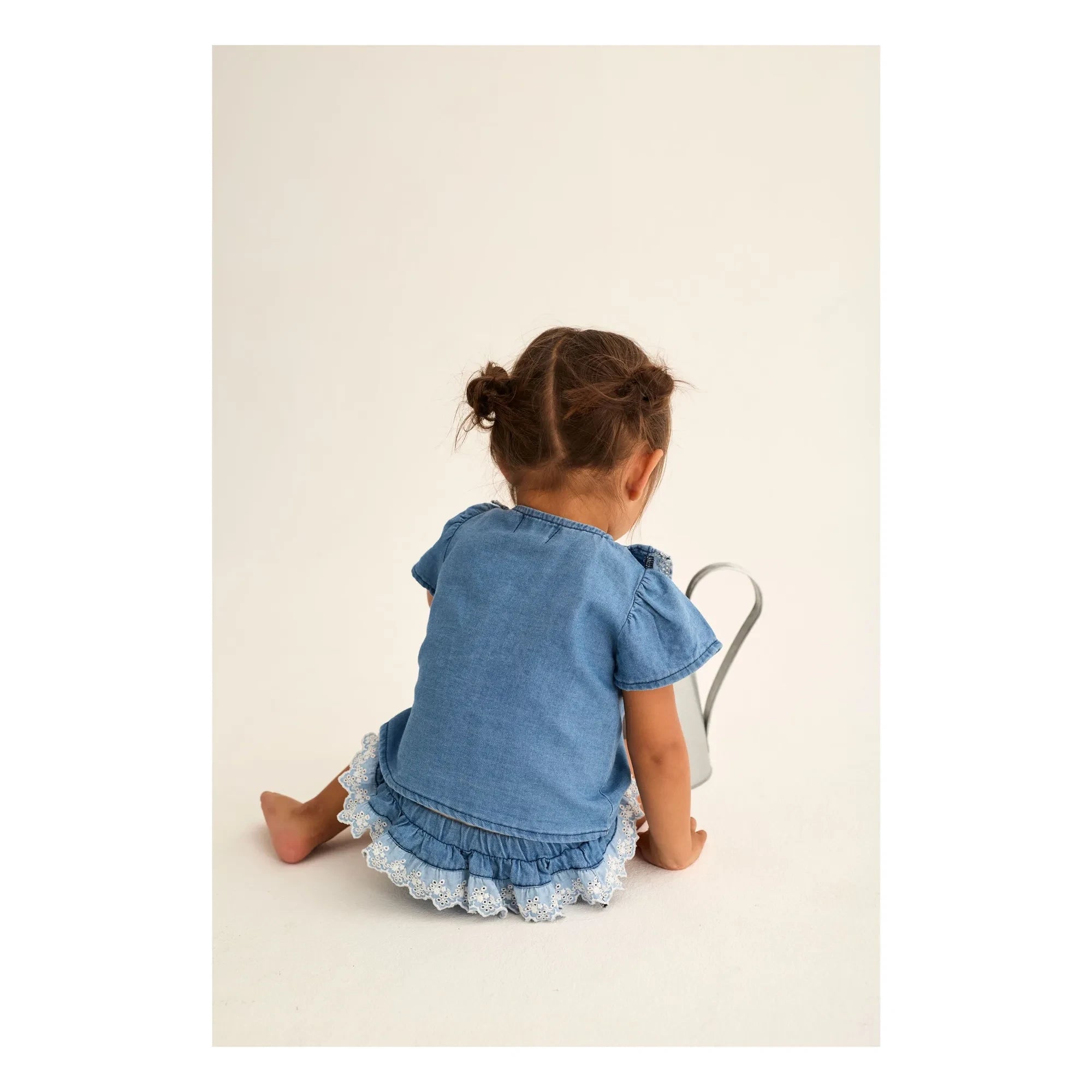 Cozmo - Blusa vaquera con volantes Malva