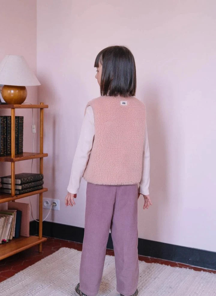 Studio Bohème - Camiseta de Manga Larga de Algodón Orgánico con Cuello Fruncido | Vainilla