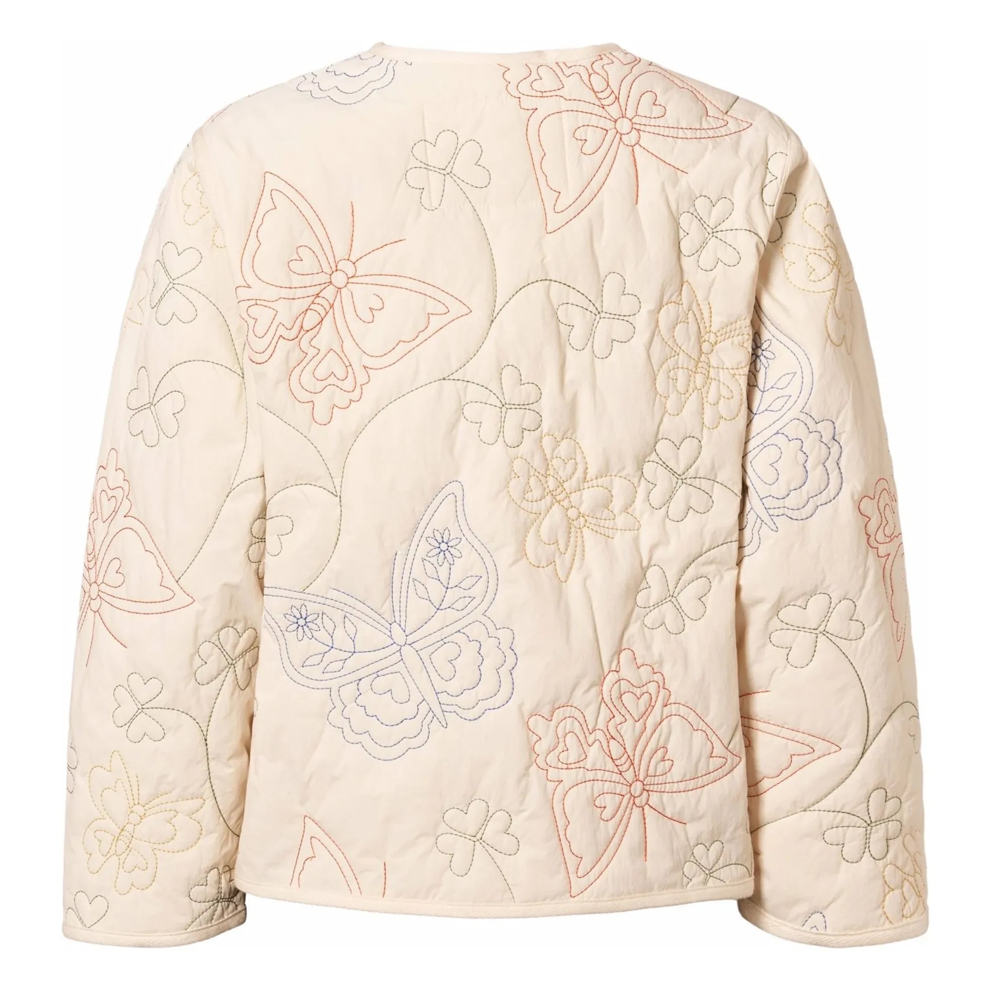 Molo - Chaqueta de fibra reciclada Holly Butterflies | Marfil
