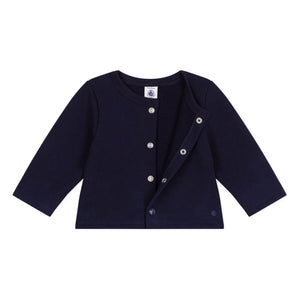 Petit Bateau - Cárdigan de algodón orgánico | Azul noche