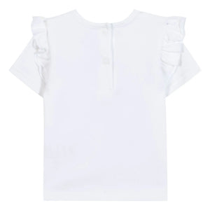 Tartine et Chocolat - Camiseta Hibiscus Liberty | Blanca